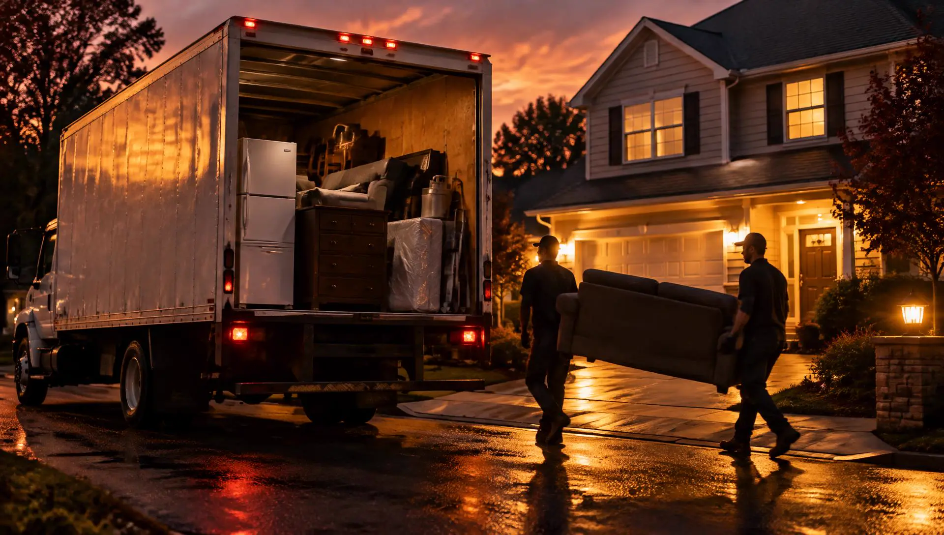 Miranda Junk Pros truck loaded for a junk removal job